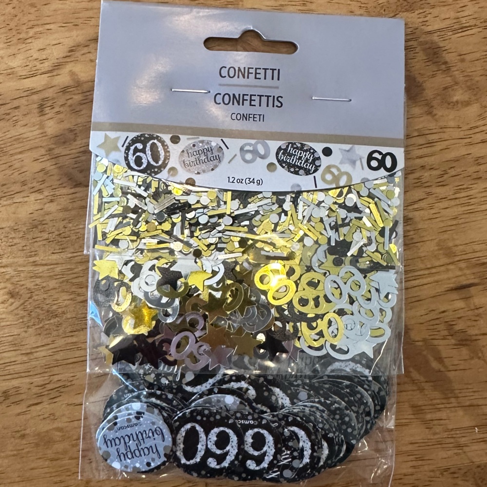 60th Birthday Confetti Pack